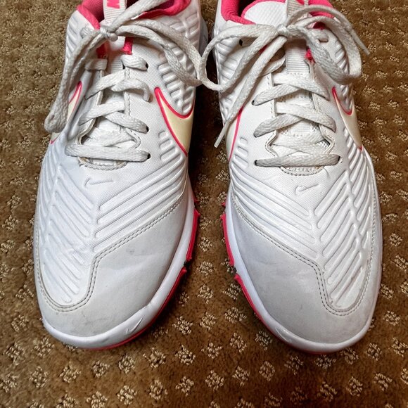 Nike Explorer 2 Size 10 Golf Shoes White Pink Spikeless Womens Golf AA1846-100 - Picture 4 of 9